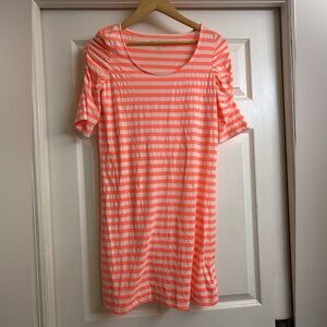 Lilly Pulitzer Kaley Dress Coral and White Striped Dress Size Medium